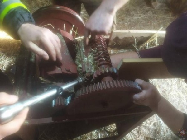 В Могилёвской области руку женщины зажало в сенодробилке