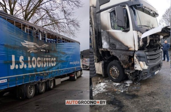 В Германии загорелся и взорвался грузовик с водителем из Беларуси. Его экстренно увезли на вертолете