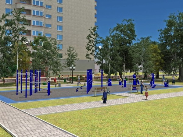 В одном из городов Брестской области строят детскую площадку и пространство для воркаута