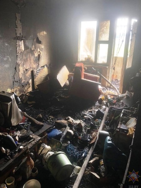 В Ивацевичском районе горела квартира