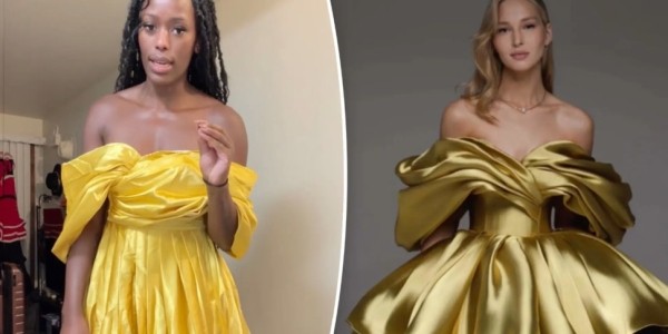 Девушка заказала онлайн блестящее вечернее платье и ужаснулась полученному товару