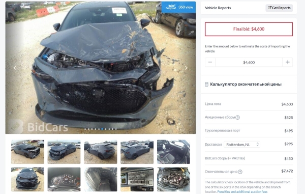 Тачка из США. Белорус восстановил полноприводный хетчбэк Mazda 3 — сколько стоил ремонт?